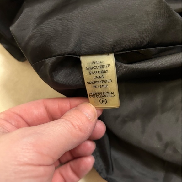 Calvin Klein | A-Line Dress | Collared & Cap Sleeve | Black | Size 12p - Picture 7 of 8